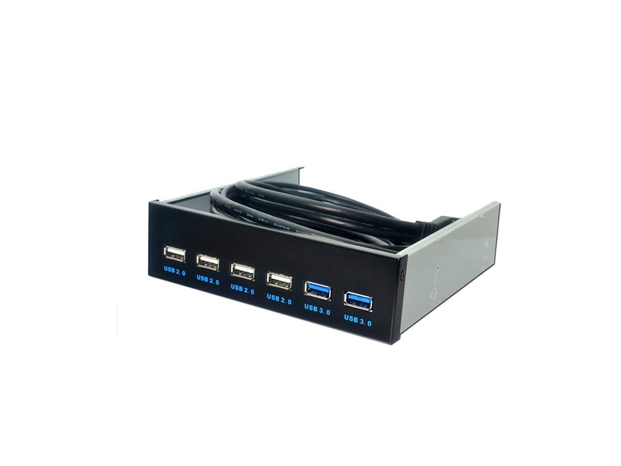 EnLabs FP525U24U32M PC Case 5.25 inch front panel 6 Ports USB Hub,2
