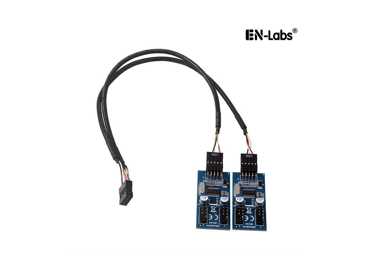 Enlabs INU29P1X4 Motherboard USB 2.0 9pin Header 1 to 4 Extension Hub Splitter Adapter - Converter MB USB 2.0 Male to Male - 30CM USB 9-pin Internal Cable - Newegg.com