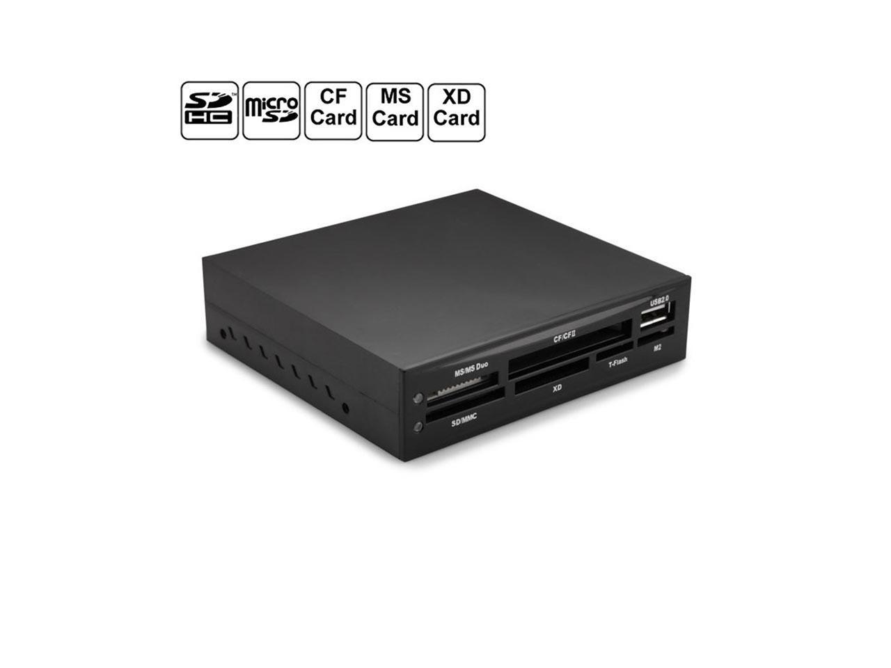 1x Aluminum CASE USB 2.0 ALL-in-1 Card Reader for Micro SD/MMC/SDHC/TF/M2/MS