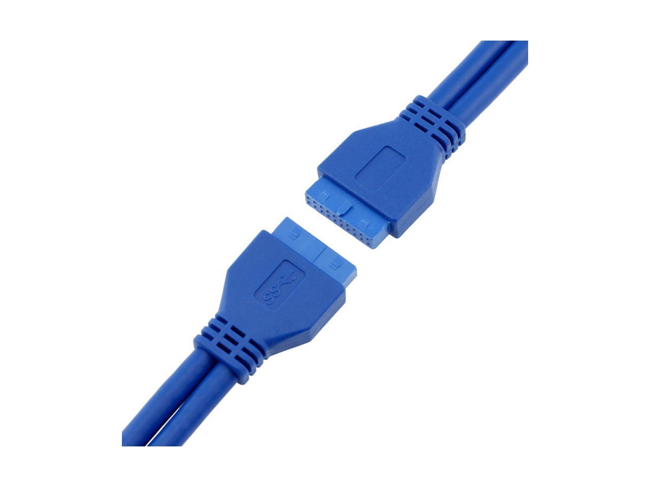 USB 3.0 Motherboard 20 Pin Header Extension Adapter Cable, USB 20-pin ...