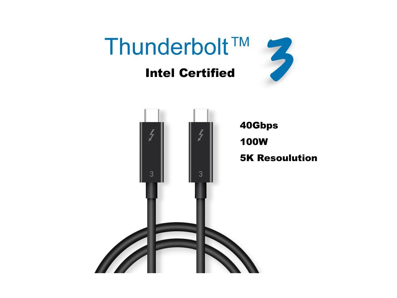 Thunderbolt 3 Cable 40Gpbs Thunderbolt 3 Certified Cable Supports 5A ...