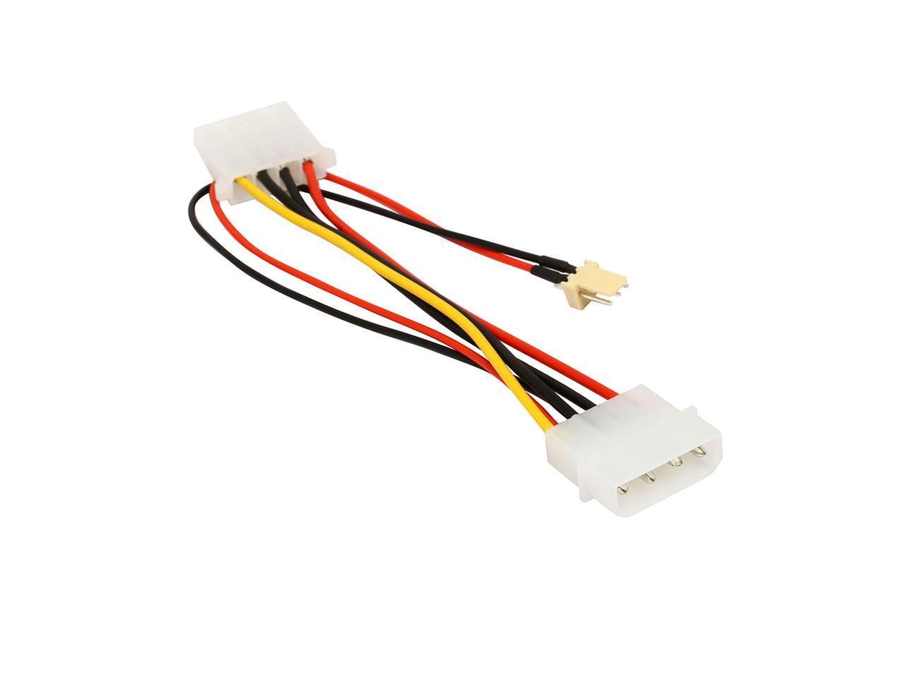 8 inch Molex 4pin to 3pin TX3 CPU / Case Fan Male Power Adapter