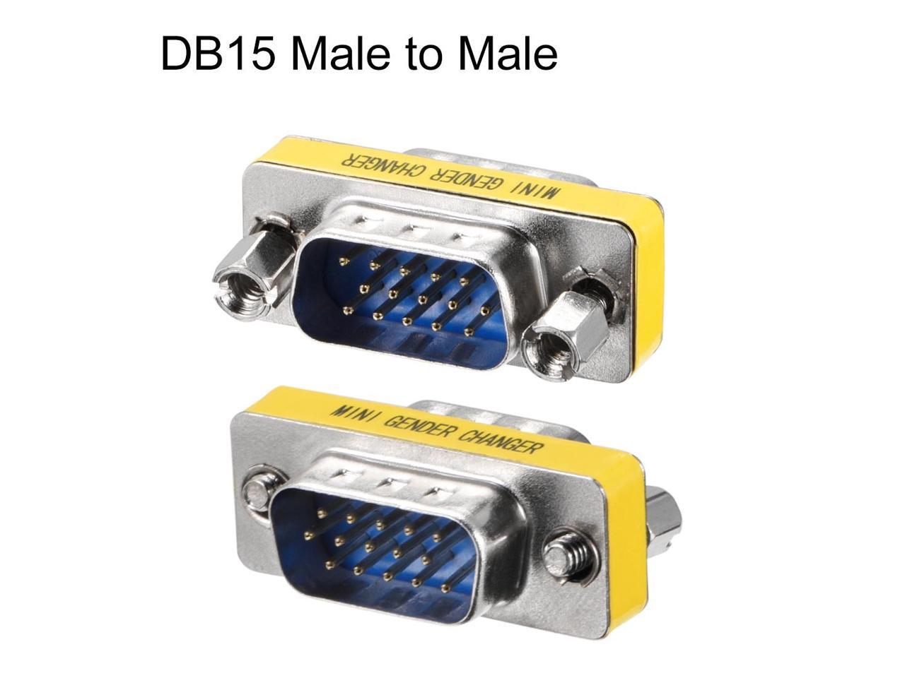 DB15 VGA Gender Changer 15 Pin Male to Male 3row Mini Gender Changer