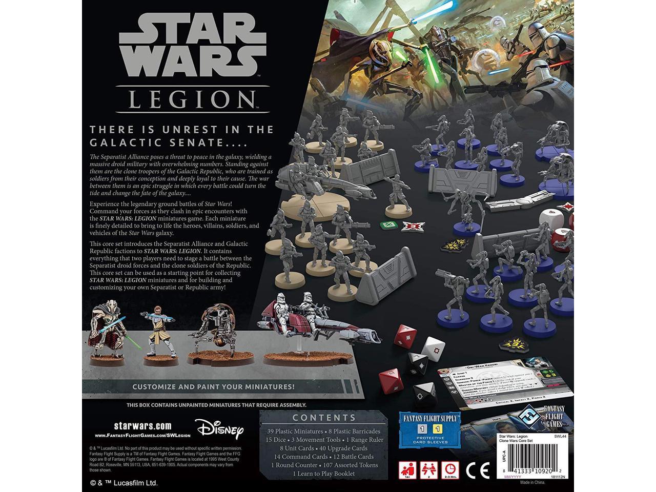 Fantasy Flight Games Star Wars Legion Clone Wars Starter Set Swl44 Newegg Com