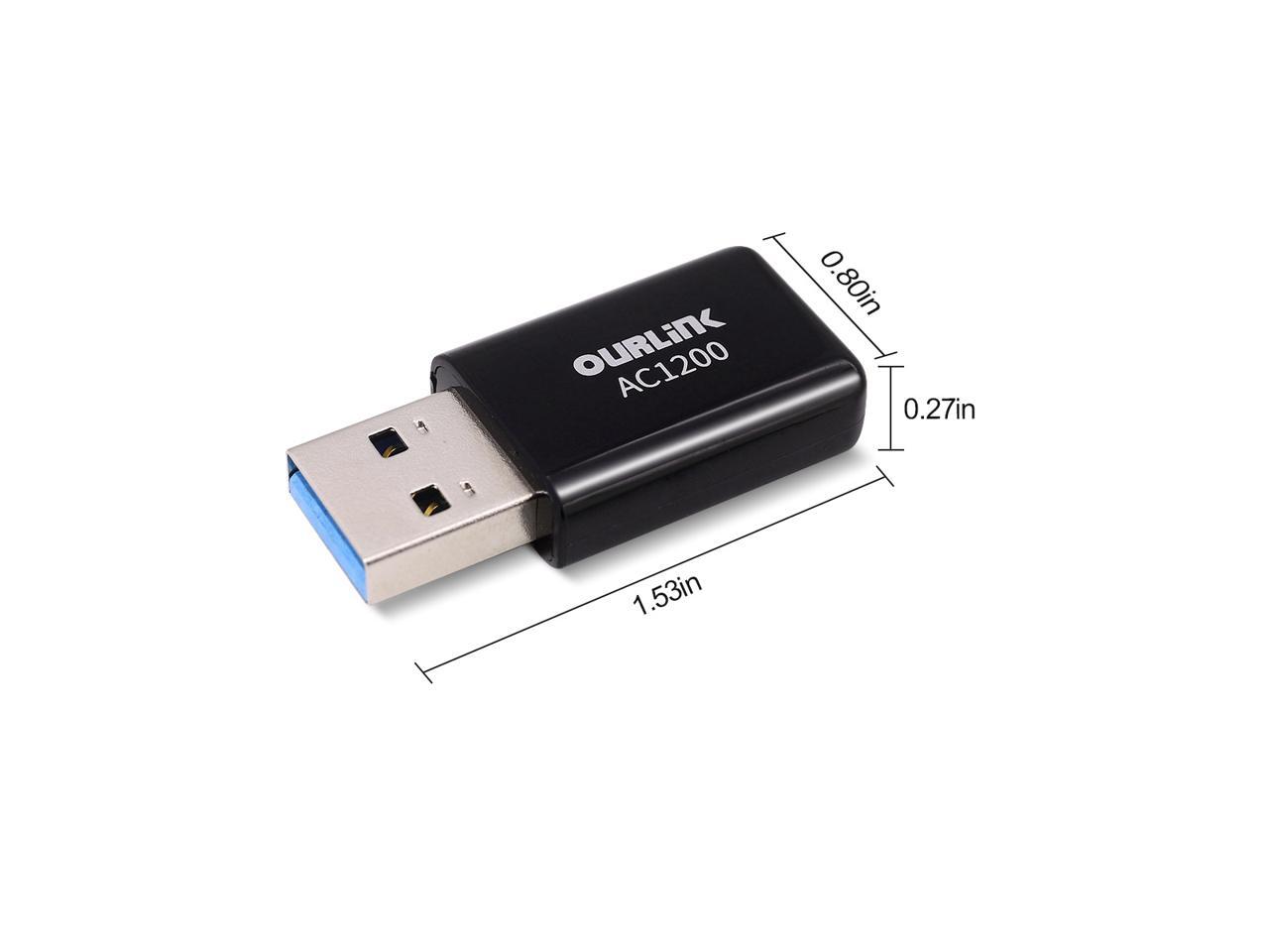 OURLiNK USB WiFi Adapter 1200Mbps USB 3.0 Wireless Network WiFi Dongle