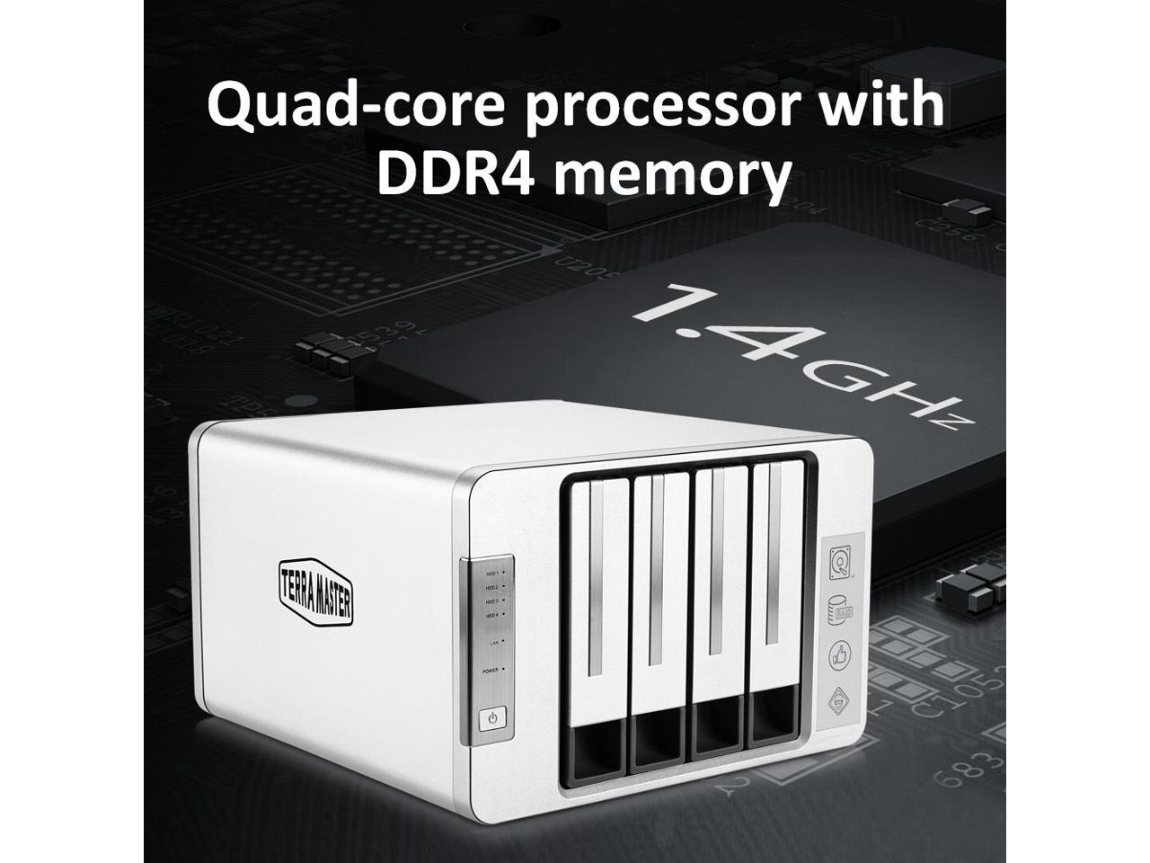 TerraMaster F4210 4Bay NAS Network Storage Quad Core 4K Transcoding