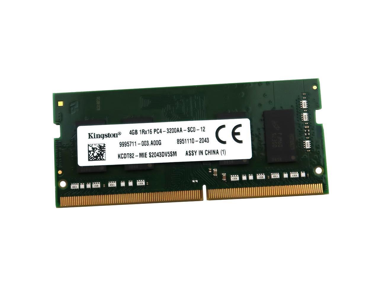 Used Like New KCDT82 MIE Kingston 4GB DDR4 Sodimm PC4 25600 3200MHZ 