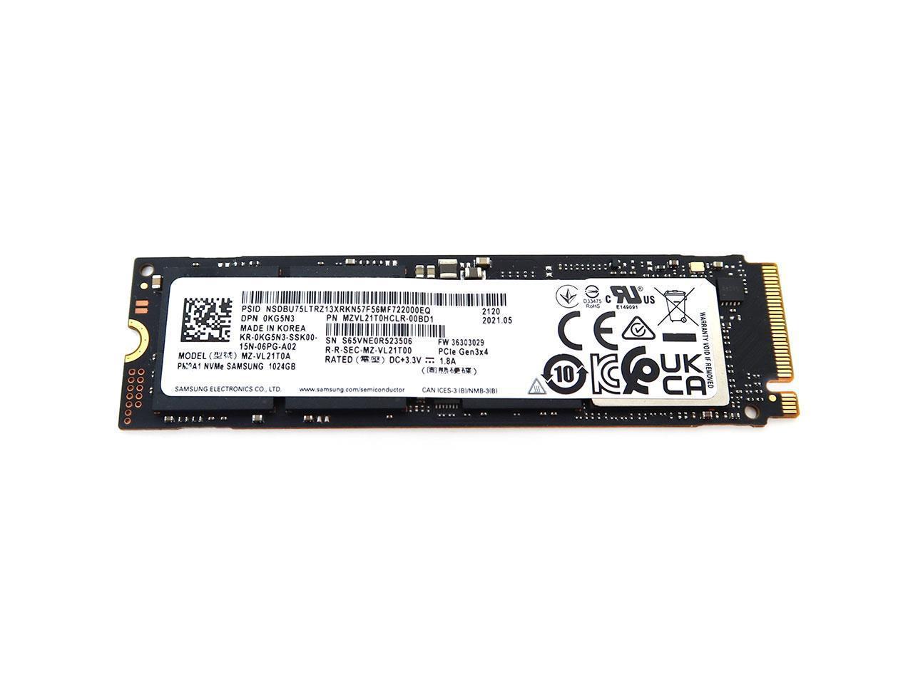 日本製Samsung SSD 1TB PM991a ソリッドステートドライブ 30mm