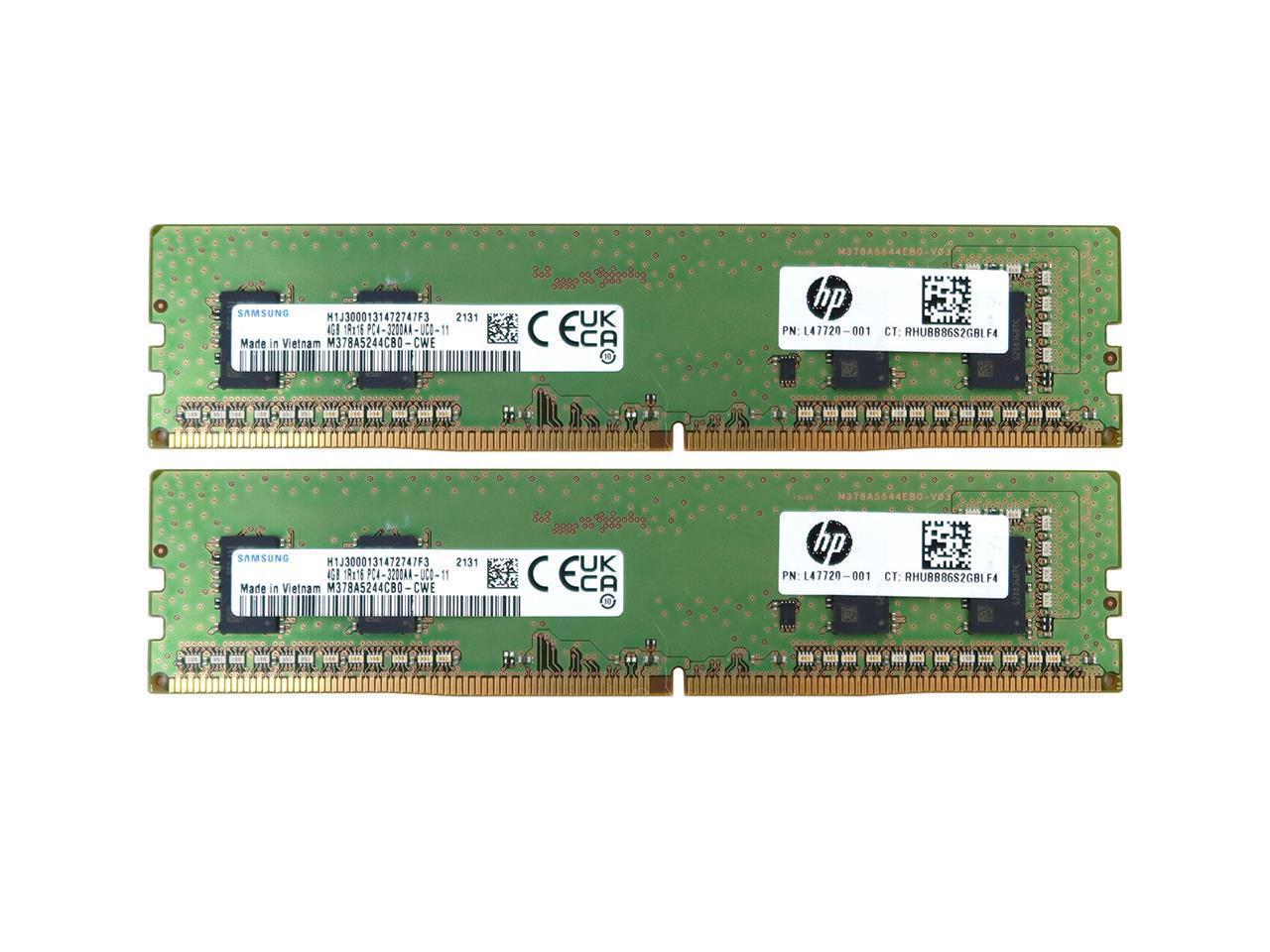 M378A5244CB0 Samsung 8GB 2X4GB 1RX16 DDR4 Dimm PC4-25600 3200MHZ Memory ...