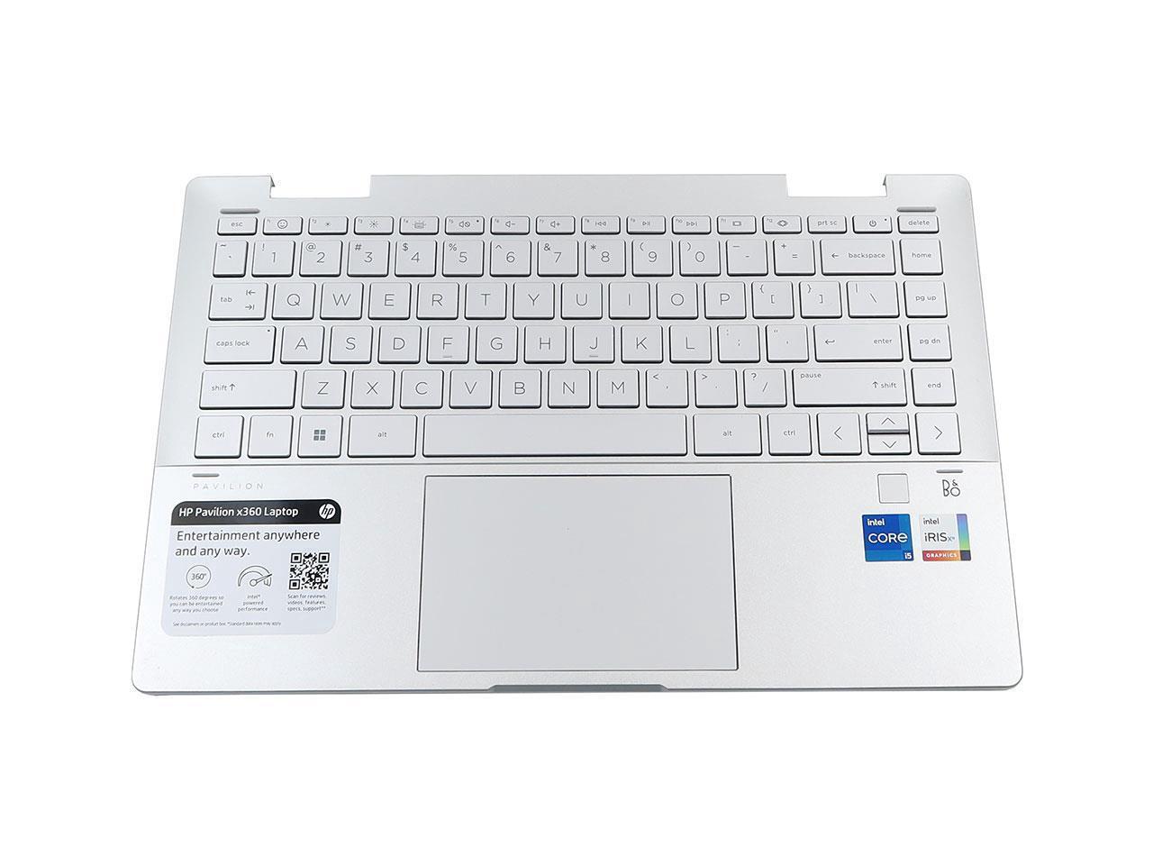 Used Very Good HP Pavilion X360 14EK US English Keyboard Palmrest