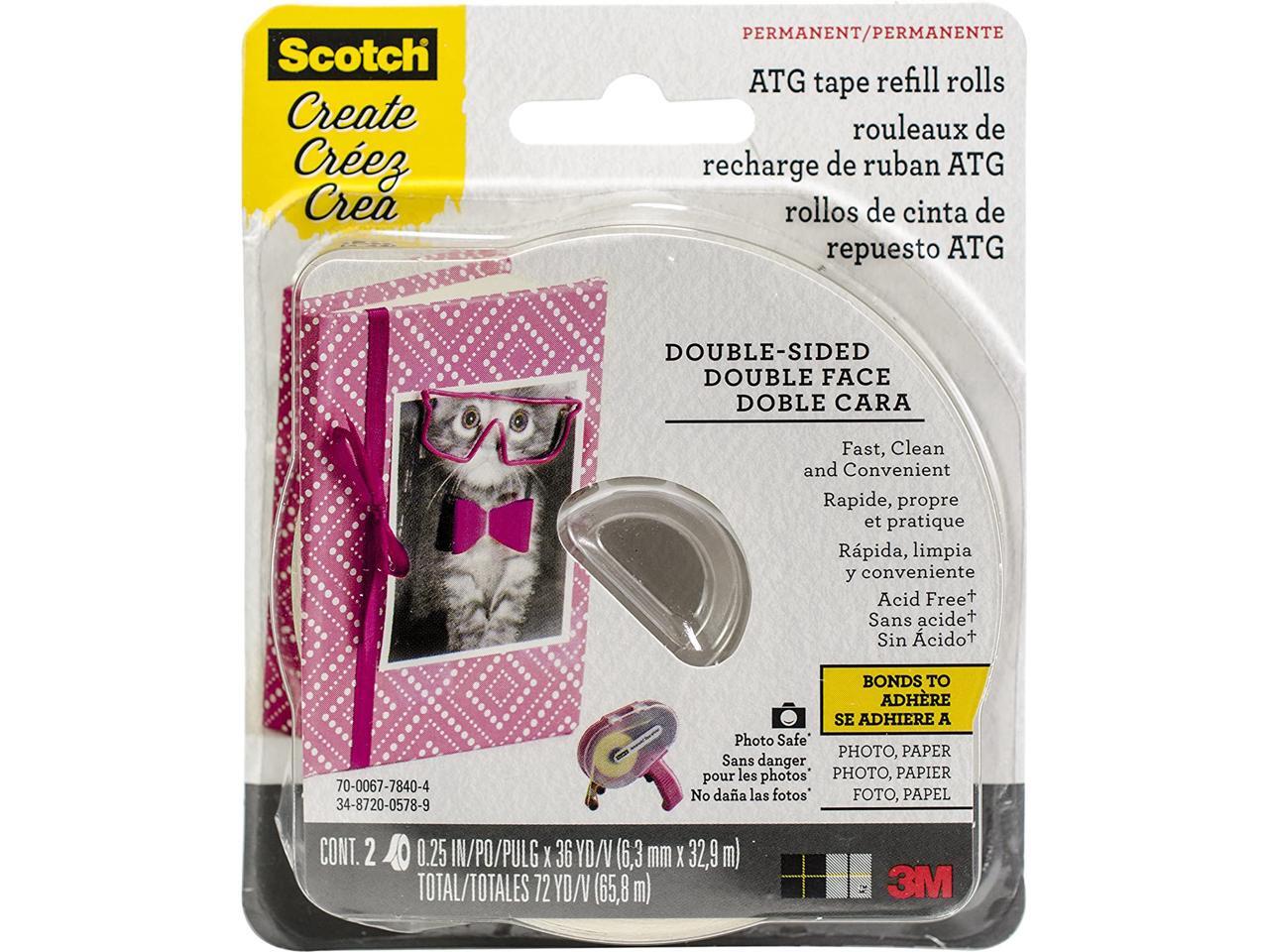 3M 908 Scotch ATG Gold Tape 1/4 in x 36 yds. (Clear Adhesive on Tan