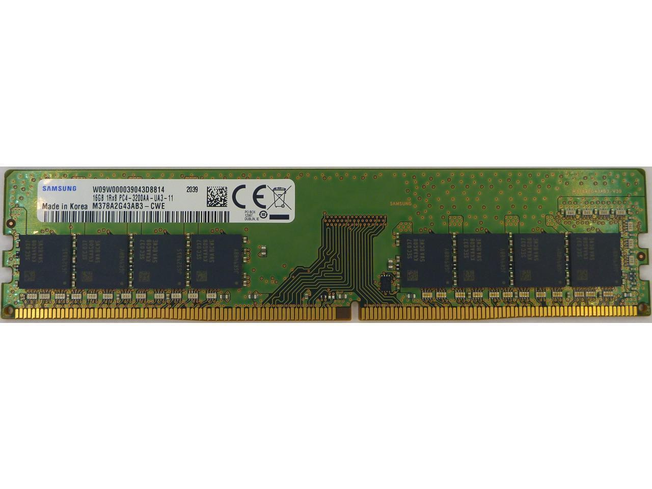 Samsung 16GB DDR4 3200MHz PC4-25600 1.2V 1Rx8 288-Pin UDIMM Desktop RAM