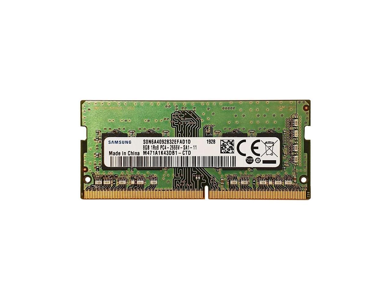 M471A1K43DB1-CTD_UA Samsung 8GB 1RX8 DDR4 SO-DIMM PC4-21300 2666MHZ ...