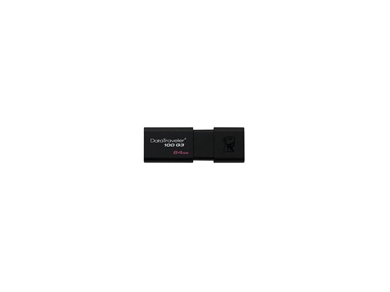 Kingston 64GB DataTraveler 100 G3 USB 3.0 Flash Drive (DT100G3/64GBCR ...