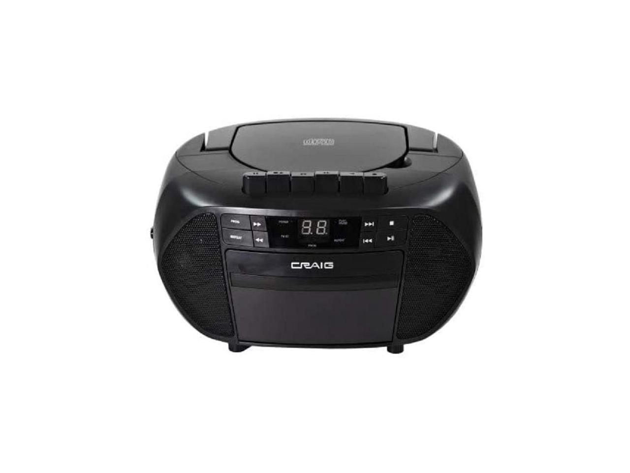 Craig Electronics Bluetooth Cd Boombox With Amfm Stereo Radio And Cassette Playerrecorder 4577