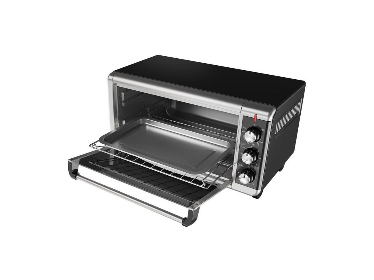 Black & Decker ExtraWide 8Slice Toaster Oven, Black TO3250XSB