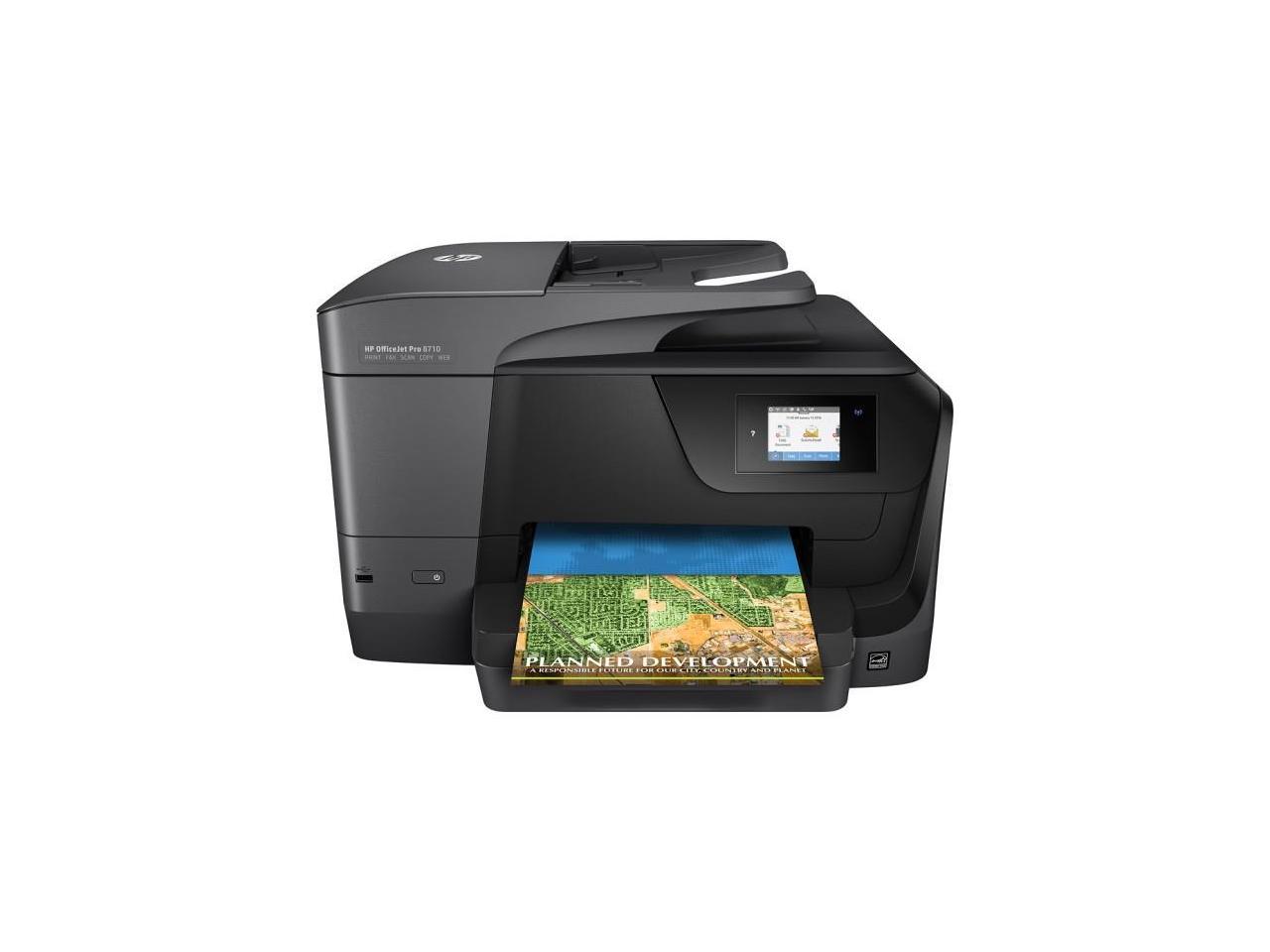 Refurbished: HP Officejet Pro 8710 Inkjet Multifunction Printer - Color