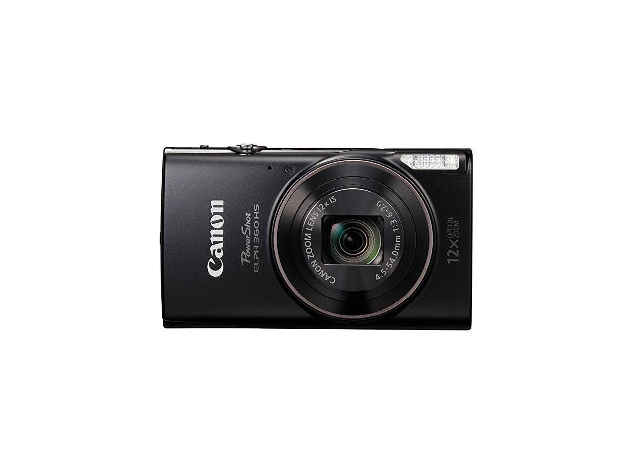 Canon PowerShot ELPH 360 HS 1081C001 CMOS Digital Camera Black