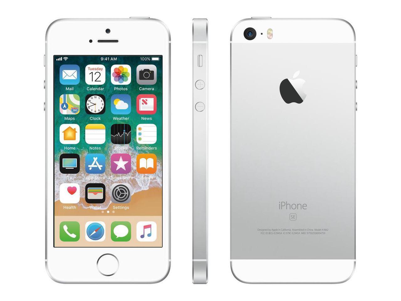 Apple Iphone Se 32 Gb Unlocked Silver Newegg Com