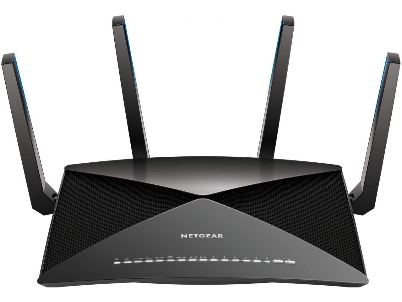 Refurbished Netgear Nighthawk X10 R9000 100nas Wireless Router Tri Band Black Newegg Com