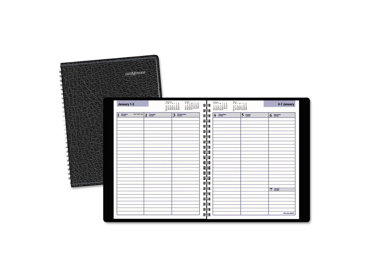At a glance g520 00 weekly appointment book 8 x 11 black newegg