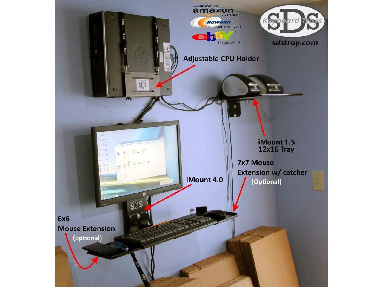 SDS iMount 4.0 Adjustable VESA Monitor & Keyboard Wall Mount System