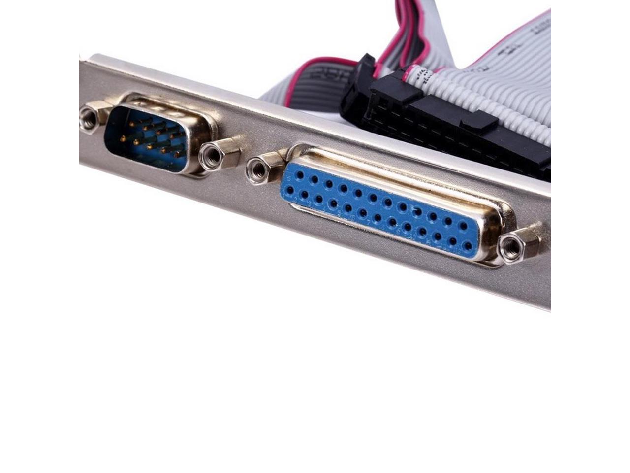 axGear Motherboard Serial & Parallel Port Bracket DB9 DB25 RS232 COM