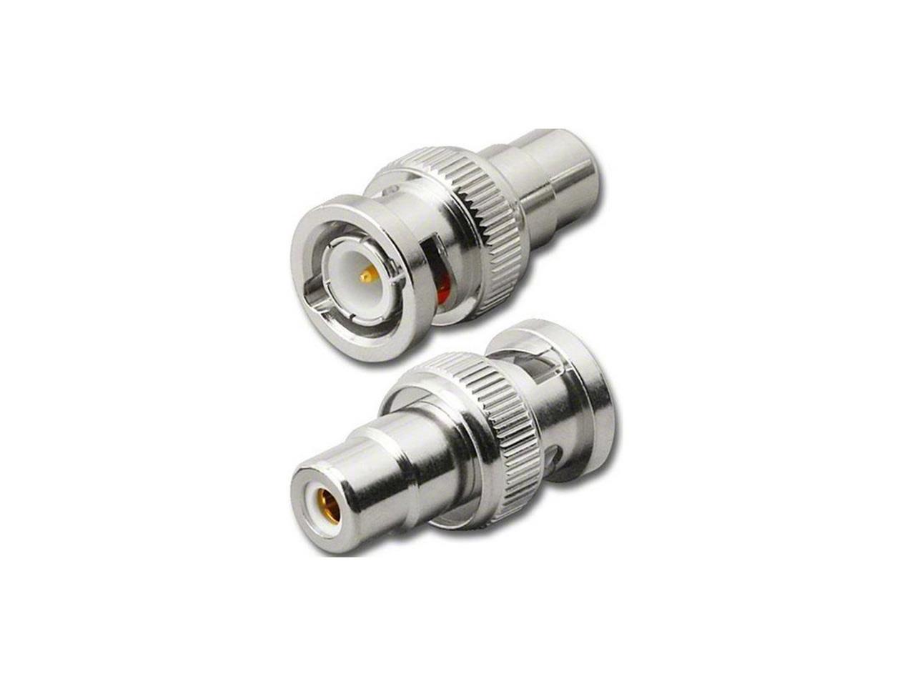 100X BNC Adapter Male Plug to RCA Male Plug Connector Coax Cable Video Coaxial 