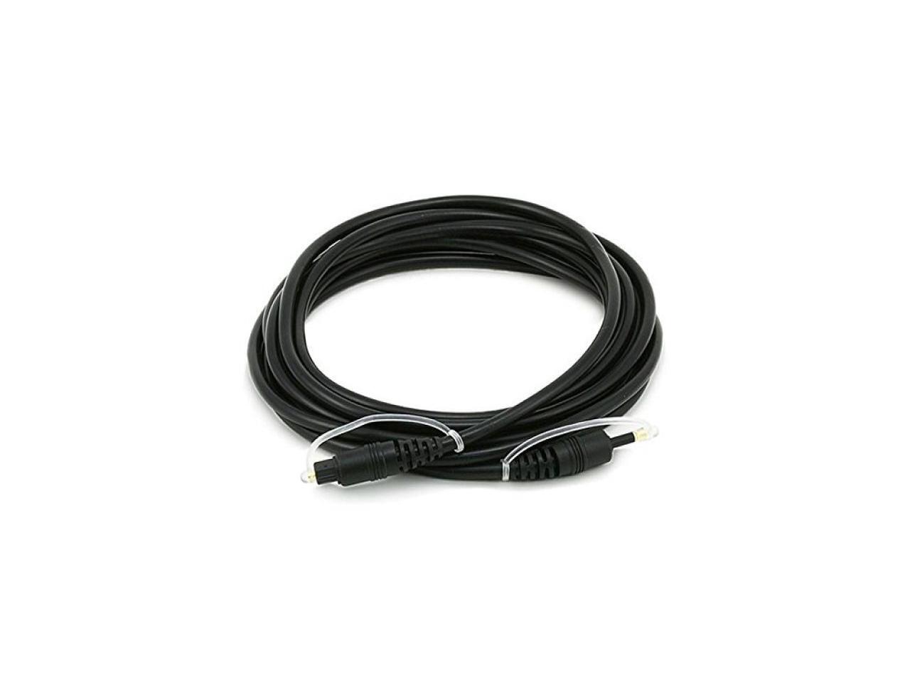 Monoprice S/PDIF Digital Optical Audio Cable 12 Feet, Toslink to Mini