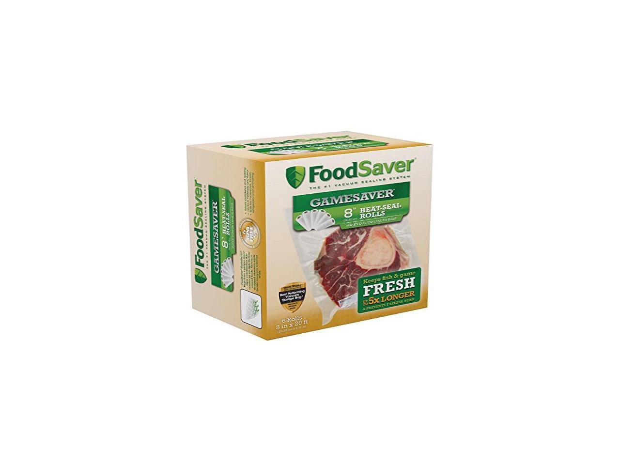 Foodsaver Gamesaver 8 Inches X 20 Feet Long Rolls 6 Pack FSGSBF0544