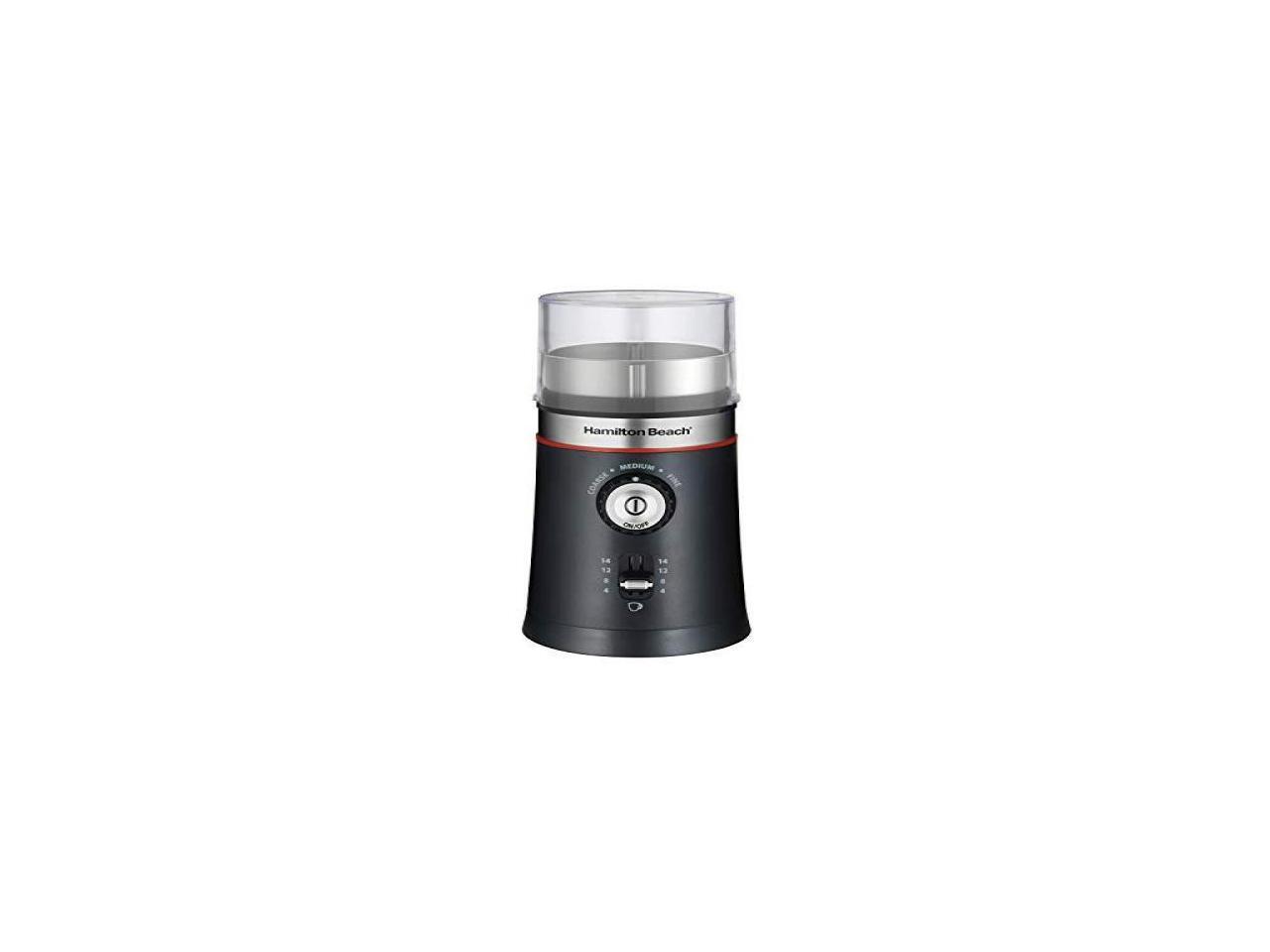 Hamilton Beach 80393 Black Custom Grind Coffee Grinder, Removable