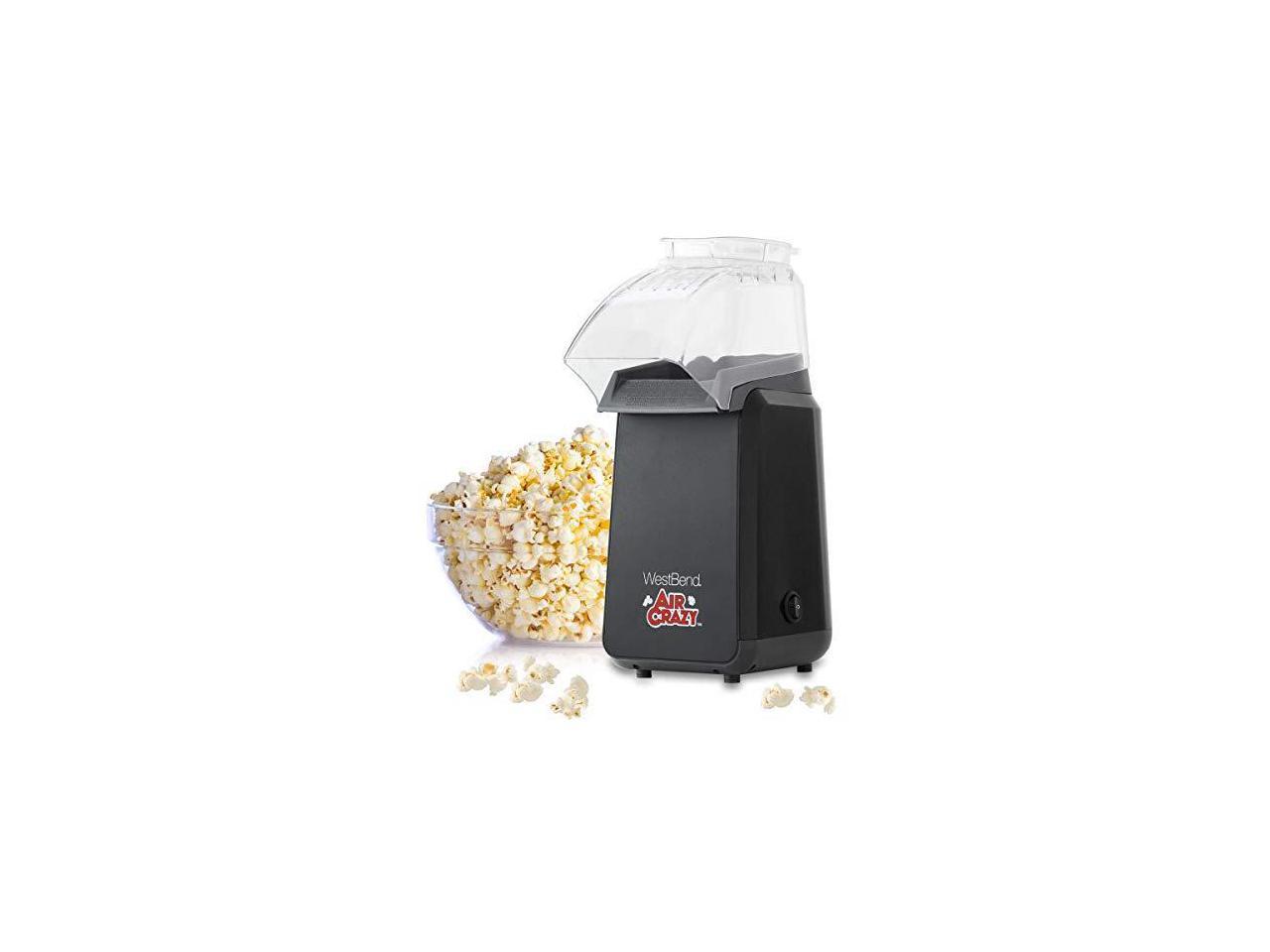 West Bend 82418BK Crazy Popper Pops Popcorn Using Hot Air, 4Quart