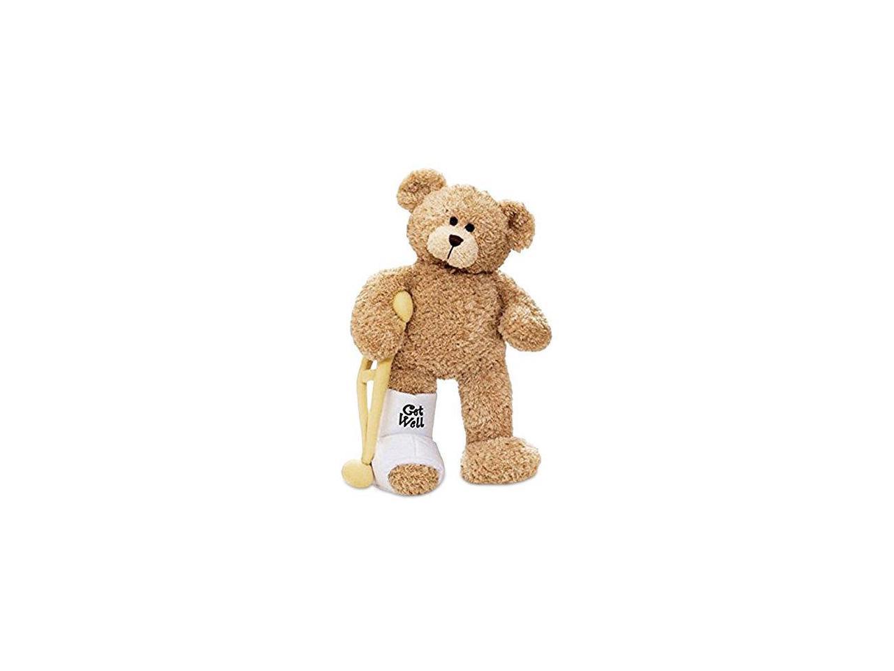 teddy bear with broken leg