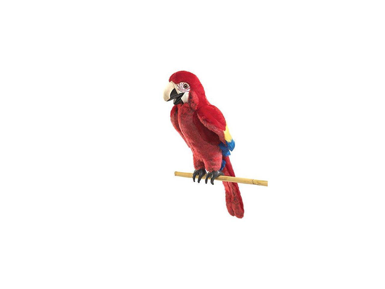 Details about   Folkmanis Scarlet Macaw Hand Puppet 