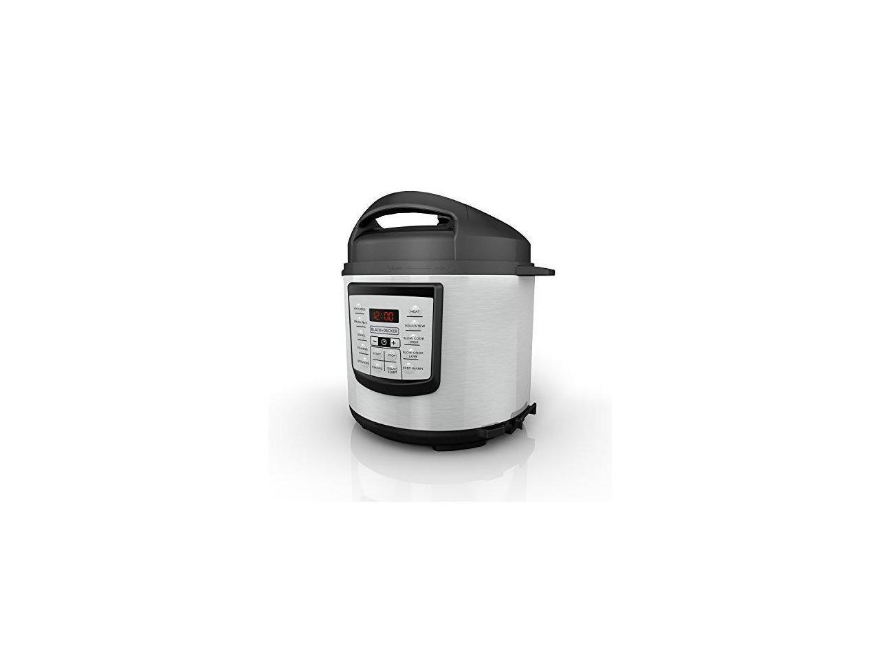 Black & Decker 6qt Electric Pressure Cooker Silver/Black