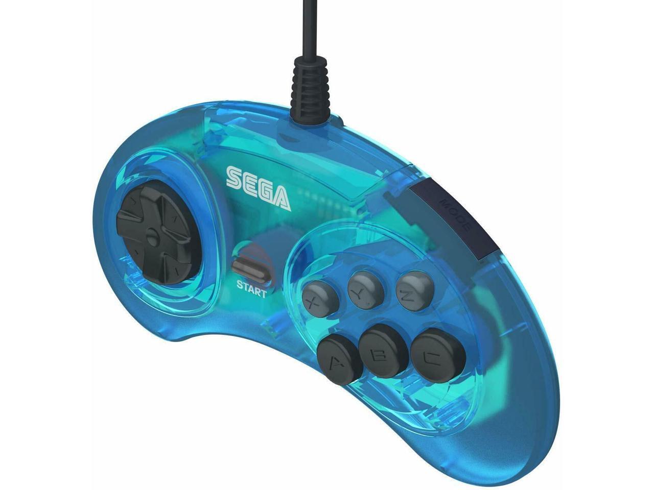 RetroBit Official Sega Genesis Controller 6Button Arcade Pad Clear