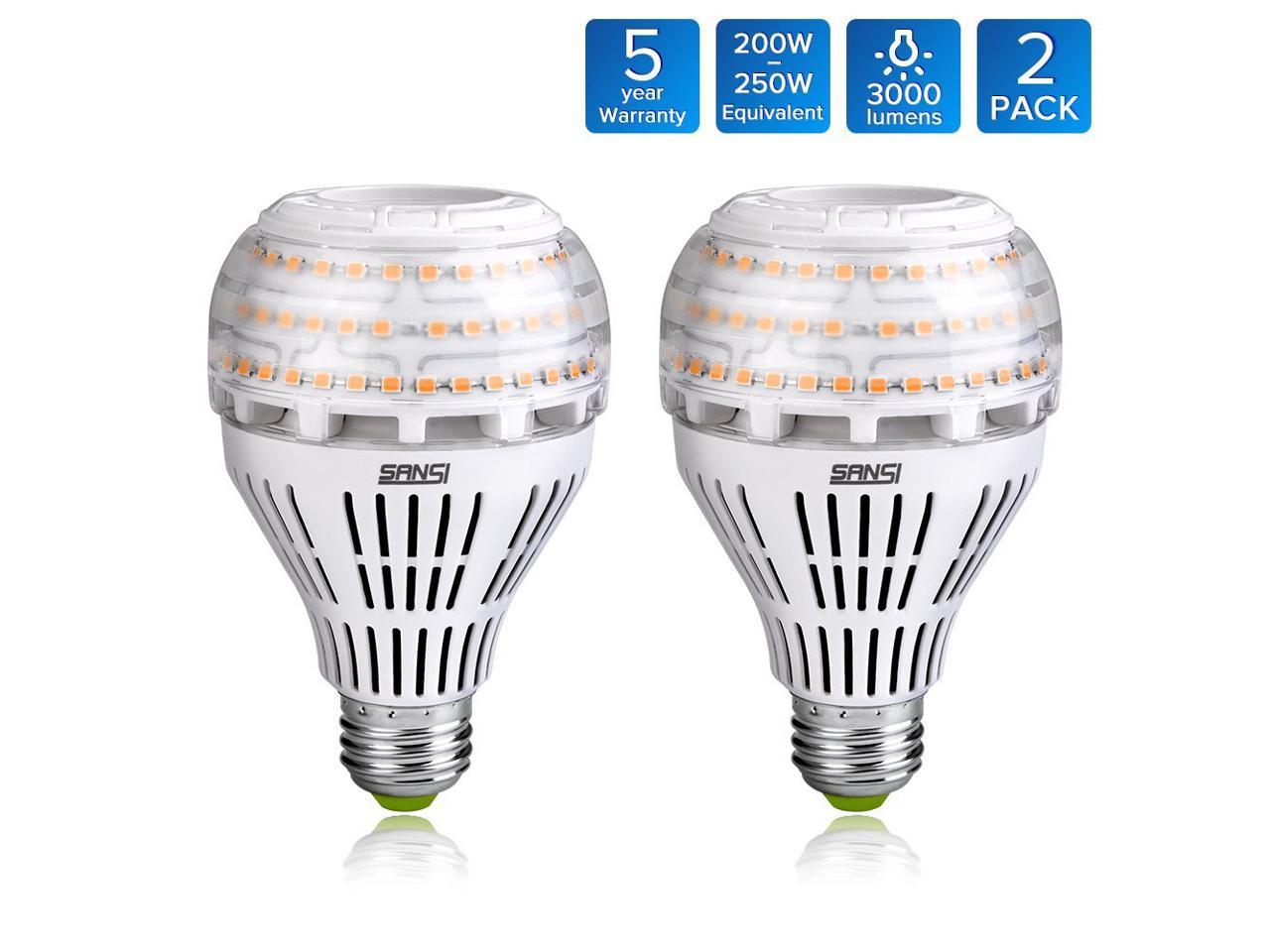 200W Incandescent Bulbs Equivalent E27 Large Edison Screw 2600Lm 3000K Warm White Pack of 3 Hzsanue Led Light Bulbs 26W