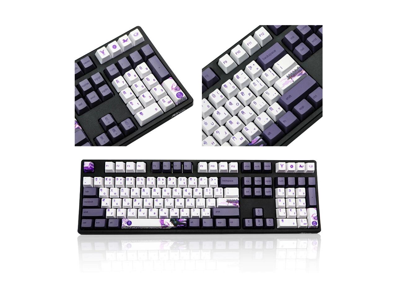 Клавиши на клавиатуру gk61 розово белые фиолетово