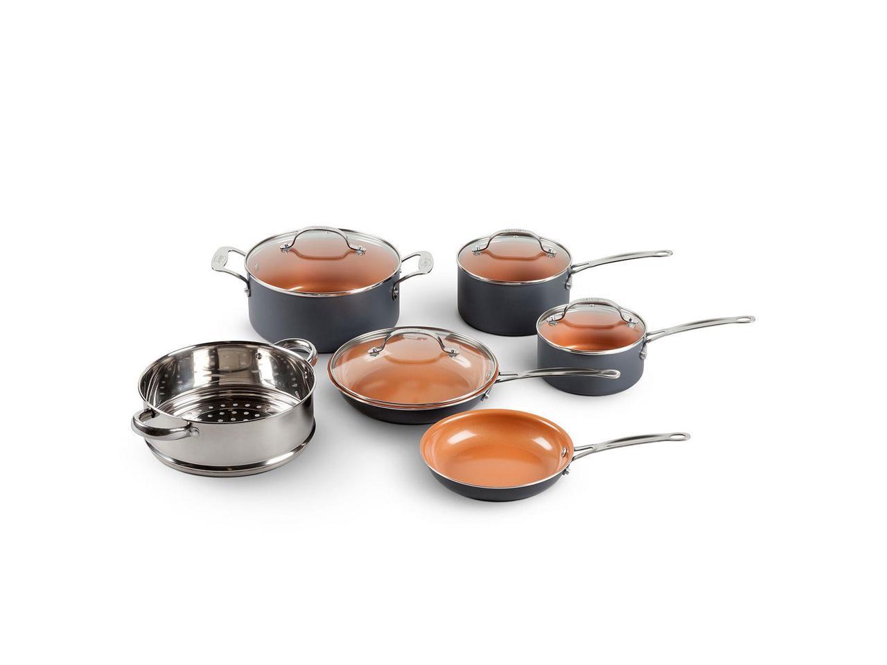 Gotham Steel 1129 Nonstick Pots and Pans Set 10 Piece for sale online 