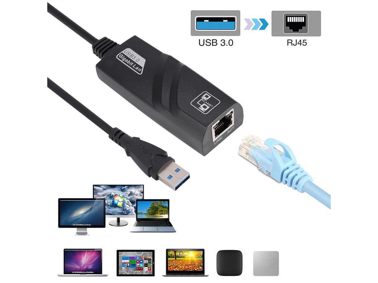 Jansicotek Network Adapter USB 3.0 to RJ45 LAN Gigabit Adapter