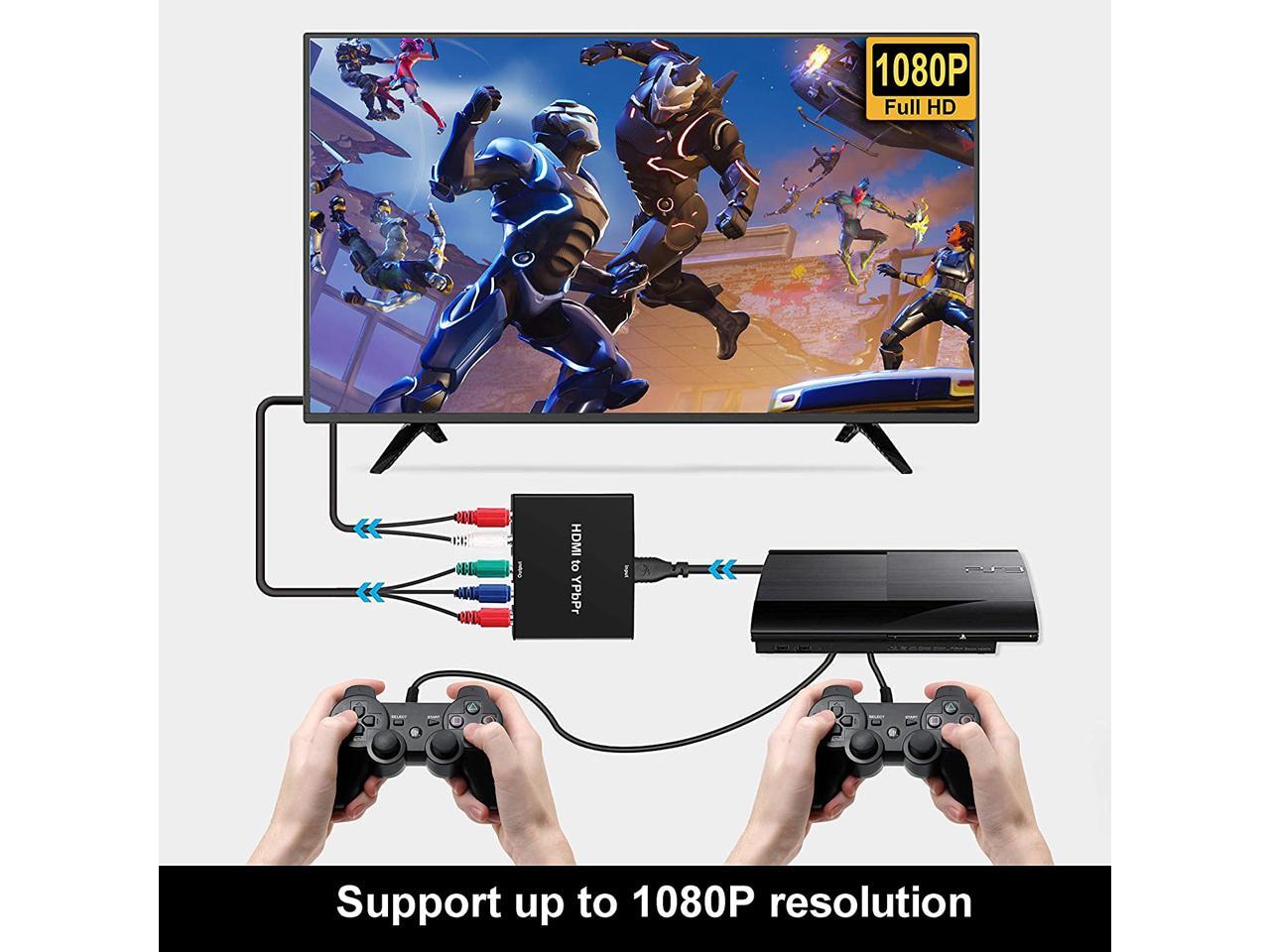 HDMI to Component Converter, HDMI(input) to YPbPr (output) 5RCA RGB + R