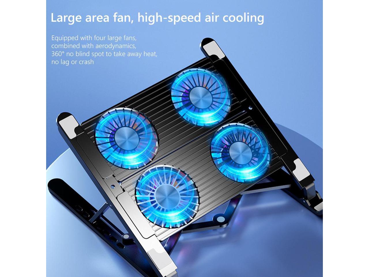 Adjustable Laptop Tablet Stand with 4 Highspeed Cooling Fan, Foldable