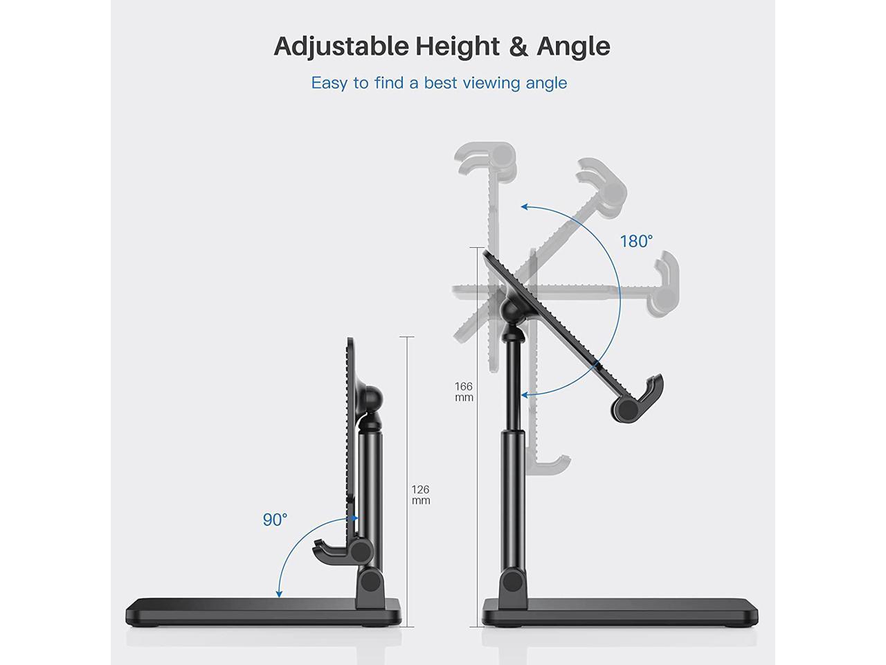 Cell Phone Stand, Adjustable Height and Angle iPhone Stand for Desk