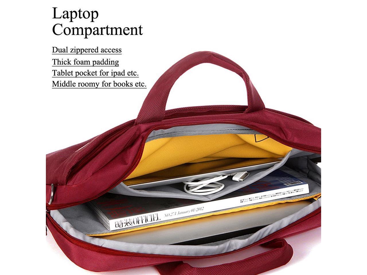 Wanmingtek 15.6 Inch Notebook Case, Water Resistant Nylon Laptop Bag