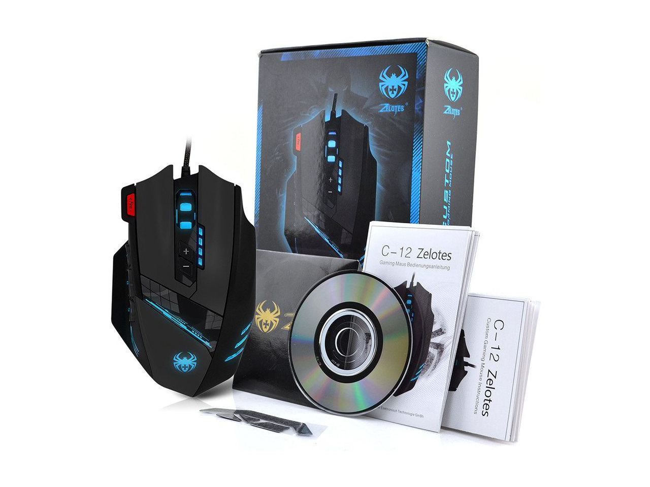 Zelotes 12 Programmable Buttons MMO Gaming Mouse