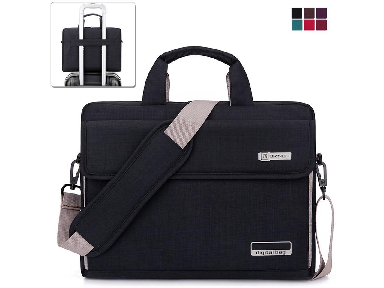13.3 14.5 Inch Protective Nylon Laptop Messenger Bag Crossbody Shoulder Bag Tablet Sleeve Briefcase Carrying Bag Pouch for Macbook Air Pro Acer Asus Dell HP Lenovo Notebook Tablet and Laptop White