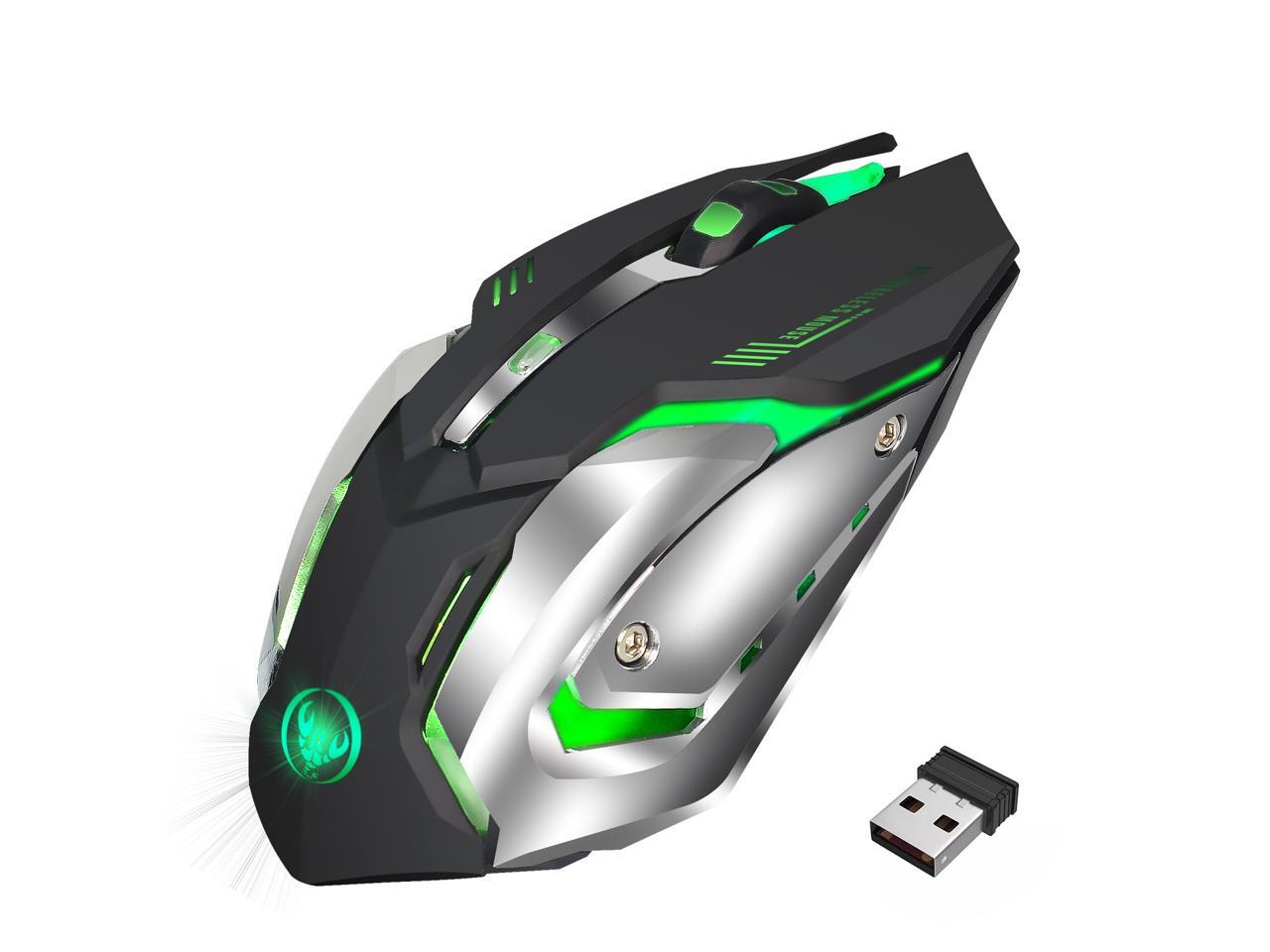 HXSJ M10 USB Wireless Gaming Mouse, 7-Button Design, 2400 DPI High ...