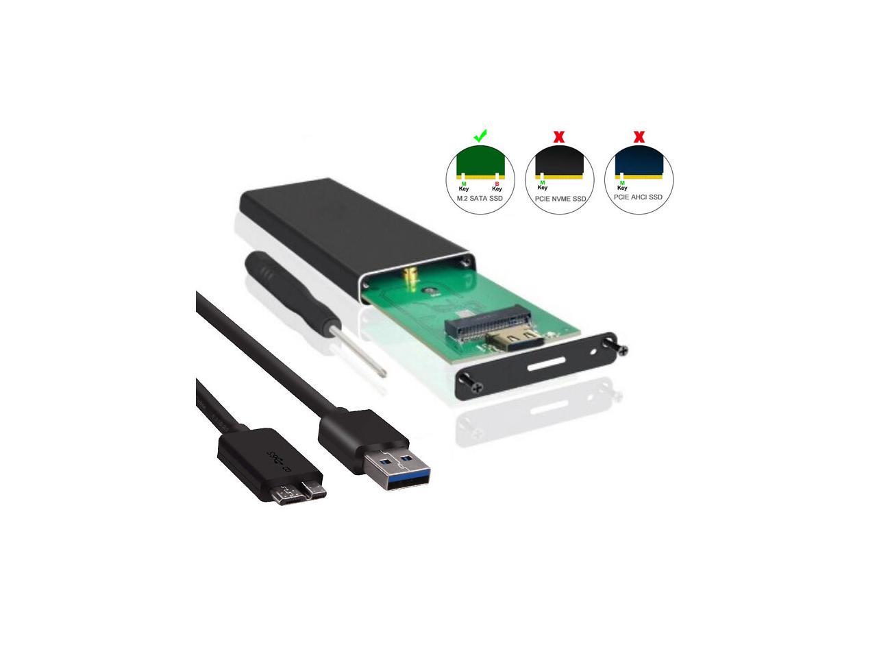 USB 3.0 to M.2 SATA SSD enclosure B+M Key NGFF 2242 Mini Portable Mobile box 