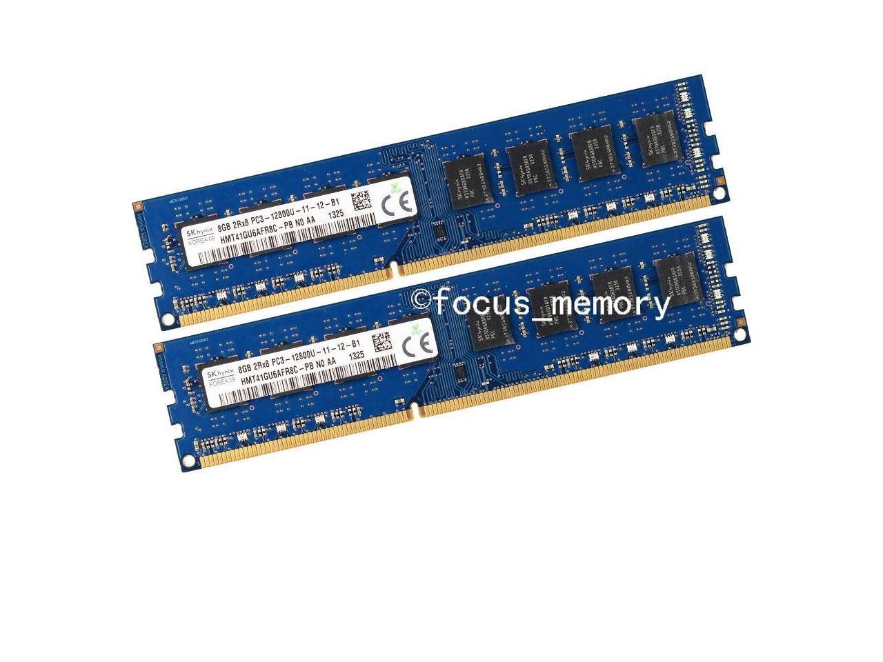 Hynix 16GB Kit 2x8GB PC3-12800 DDR3-1600MHz 240pin DIMM Desktop Memory For Intel 