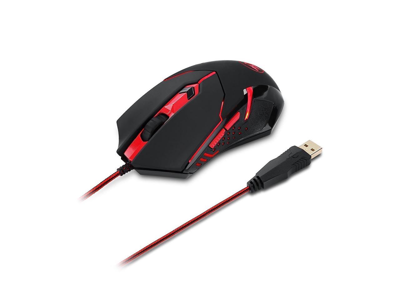Huangyongchun Gaming Mouse Wired LED 2400 DPI 6 Buttons Ergonomic Gaming Mouse for PC 4 Style Can be Choose Color : Ghostly Black E-Commerce Edition 